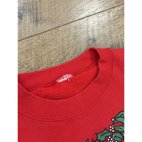 Vintage 90s Tweety Bird Looney Tunes Christmas Crewneck Sweatshirt Red XXL - Picture 5 of 8